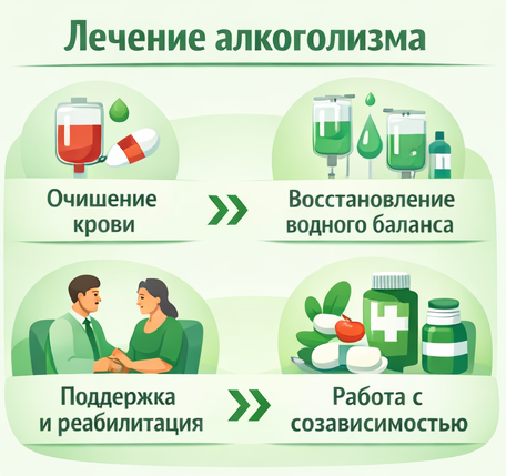 лечение алкоголизма в Когалыме этапы